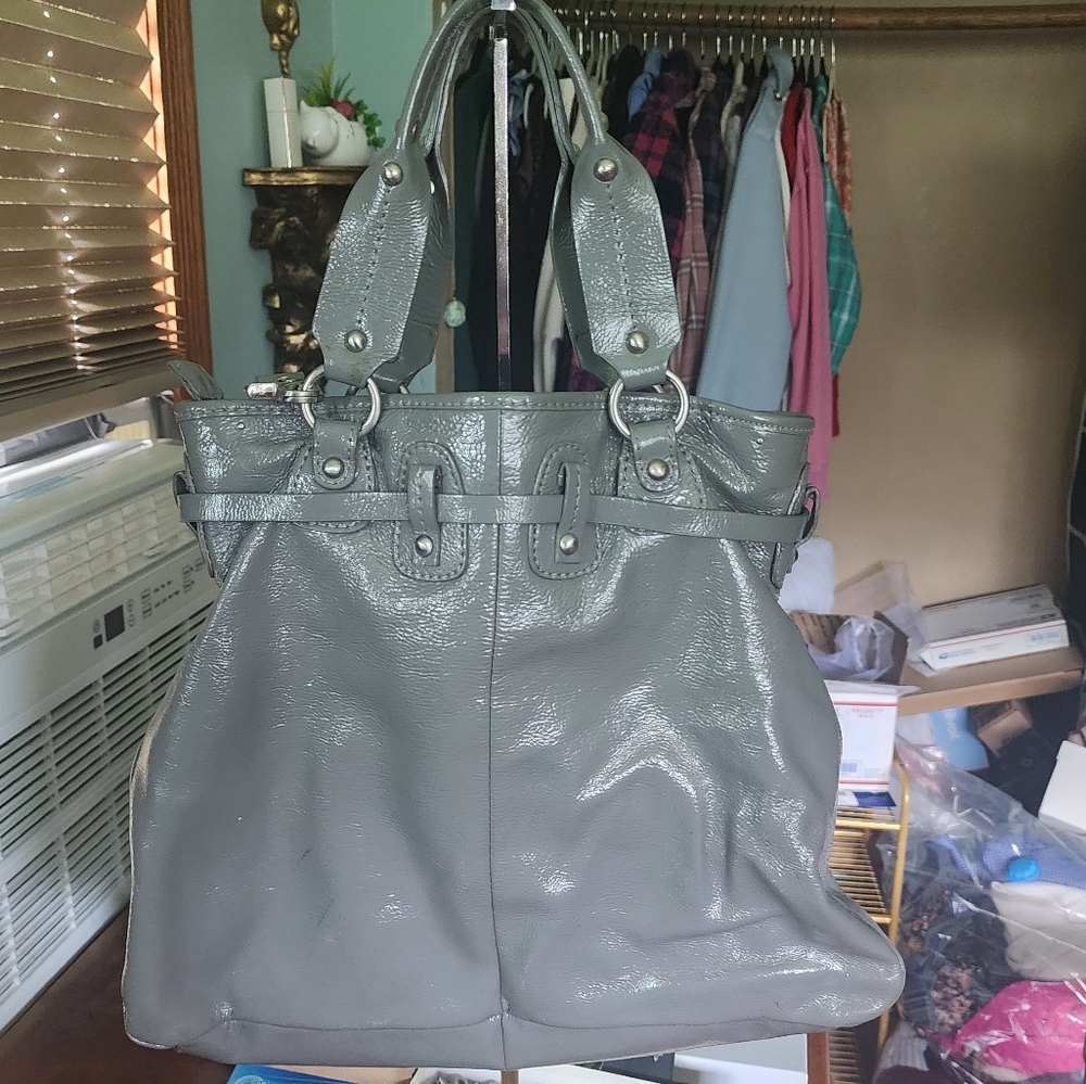 ELLIOTT LUCCA Genuine Metallic Leather 2 Way Bag - Picture 2 of 6